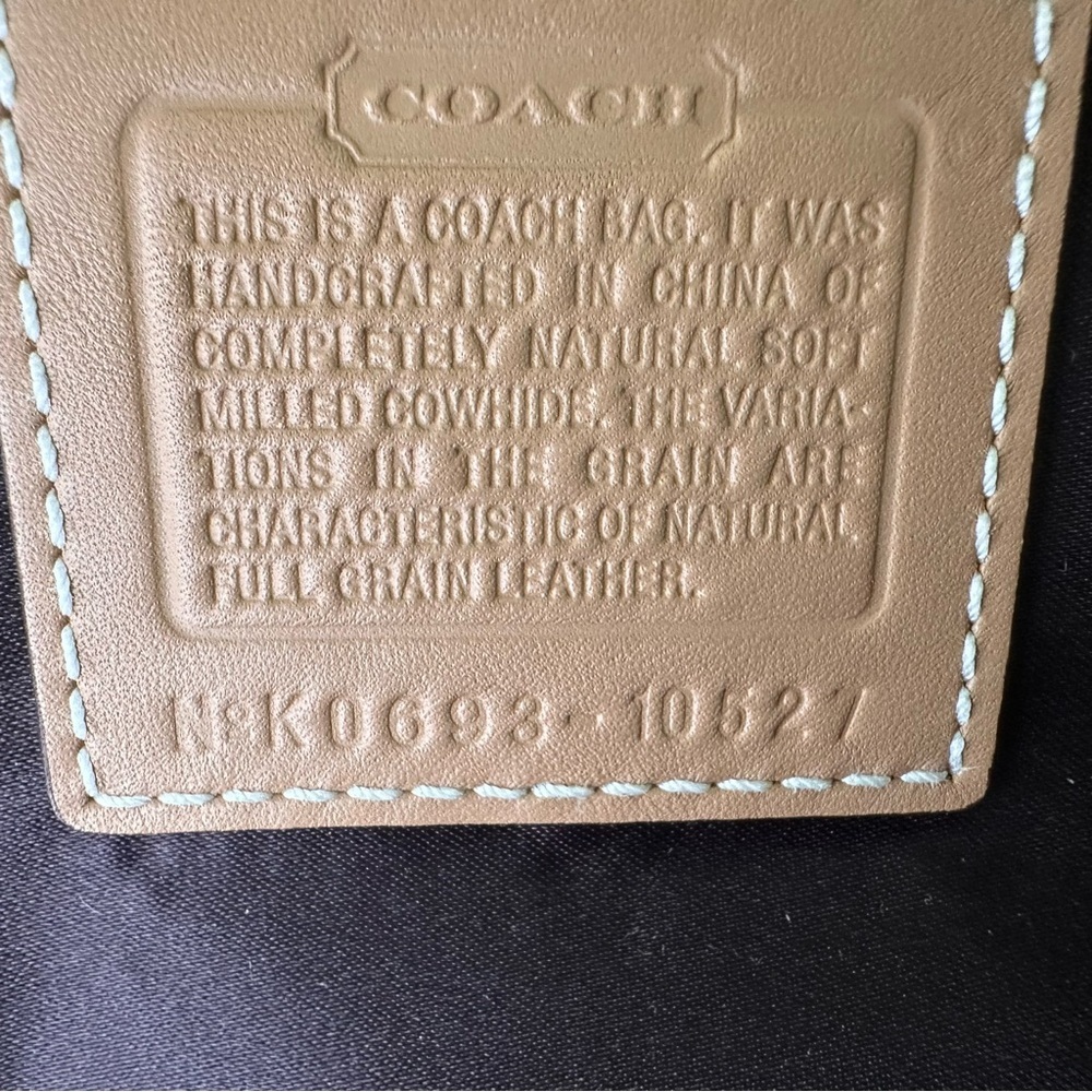 NEW Vintage Coach Hamilton Medium Satchel in Pebbled Caramel Leather - Picture 14 of 14